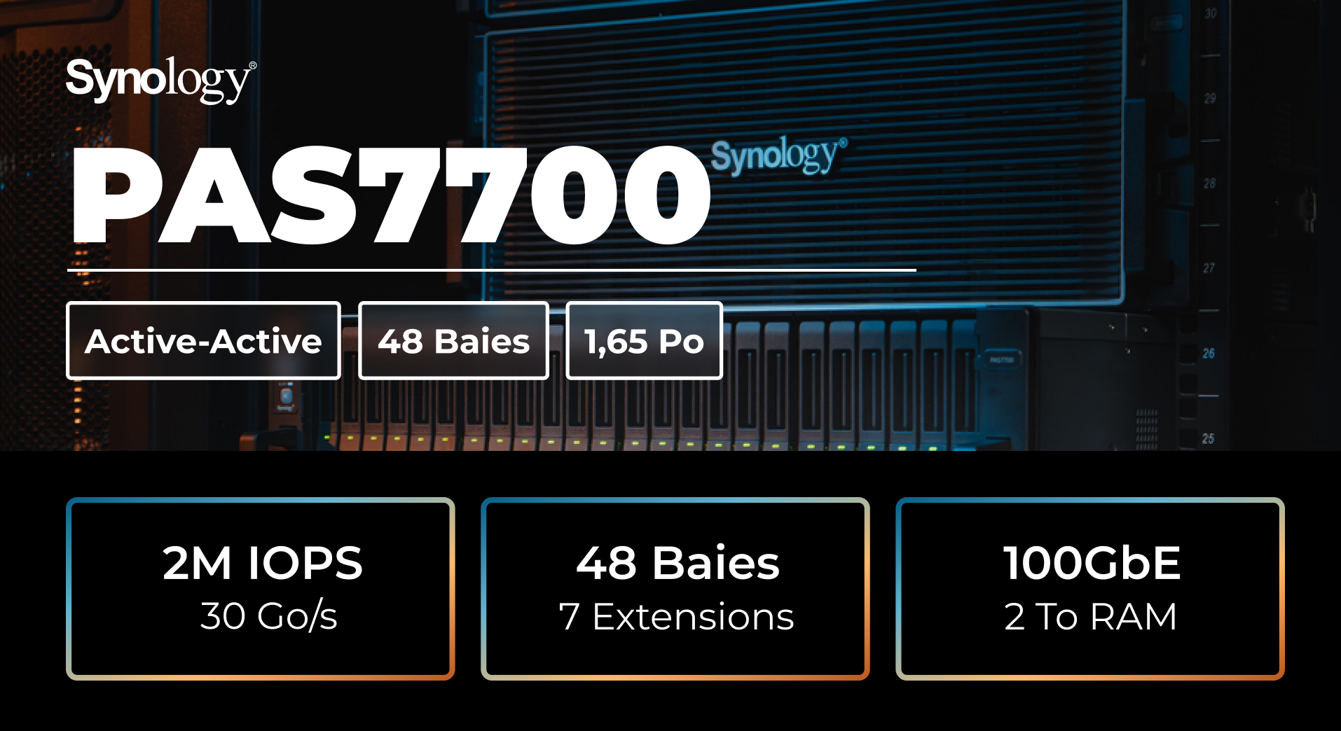 Synology : PAS7700, une solution de stockage NVMe active-active