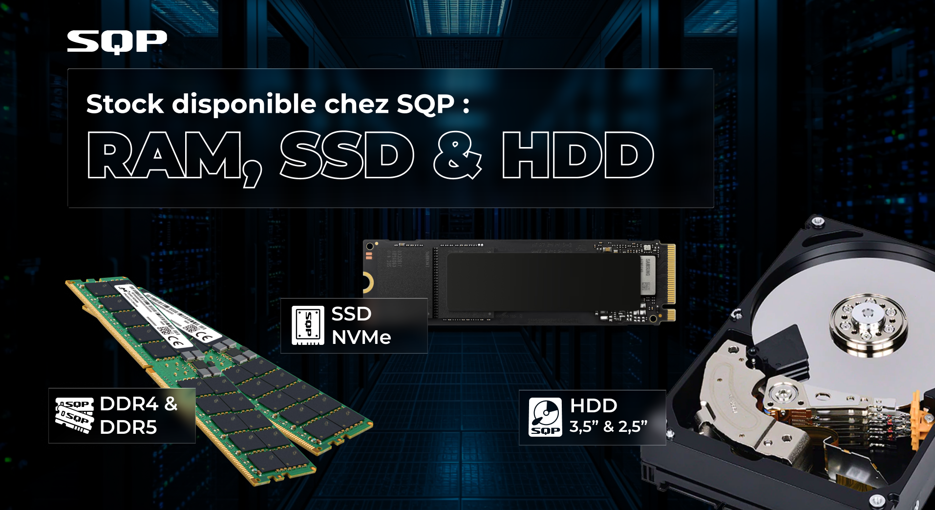 SQP vous alerte — mémoires tension, mais stocks importants disponibles chez nous