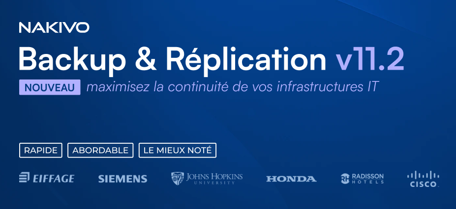 NAKIVO V11.2 Maintenant disponible
