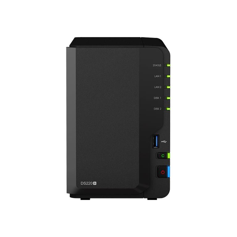 NAS assemblé  Synology Tour DS220+ 20TB (2x10TB)  avec Disques WD RED