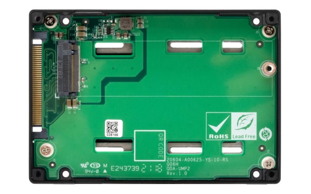 Adaptateur QNAP pour 2 SSD M.2 NVMe PCIe dans une baie de lecteur SSD U.2  NVMe PCIe pour PC et NAS