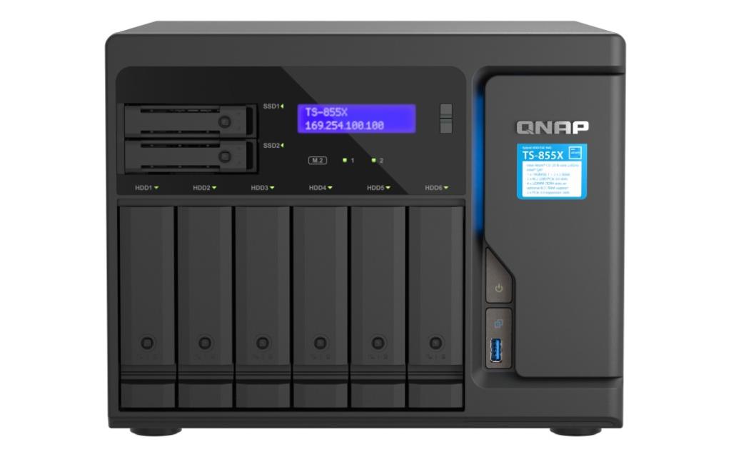 NAS assemblé QNAP Tour TS-855X-8G 112TB (8x14TB) avec disques NS